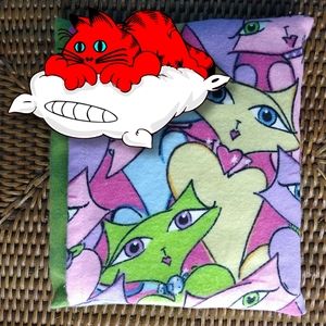 Small Rice Bag Reusable Heating Pad Washable Cover flannel cat pillow